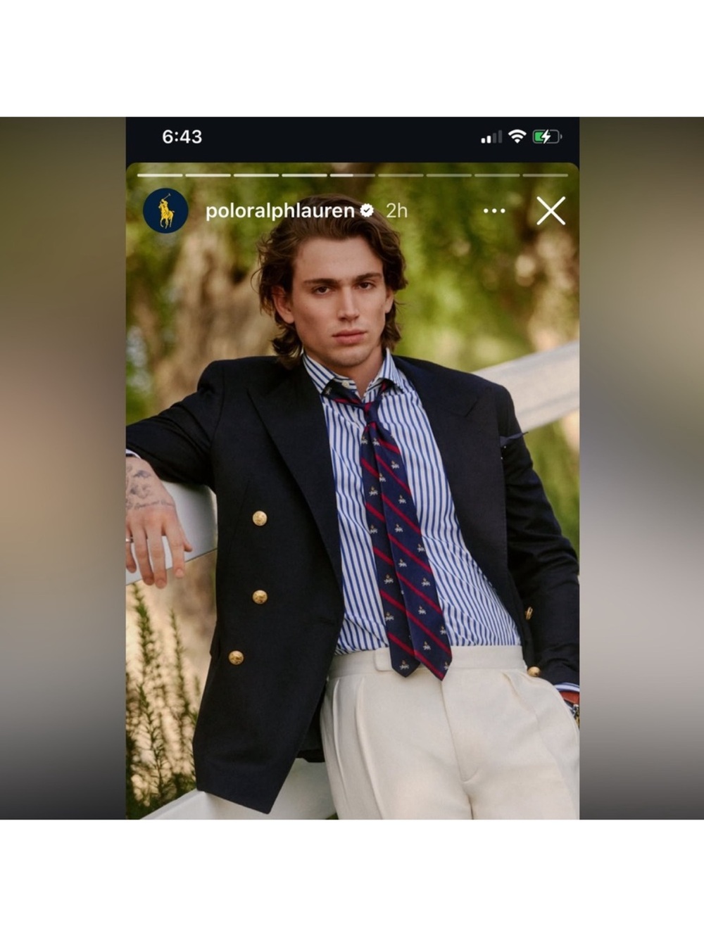Ralph Lauren preppy blazer with Gold Buttons